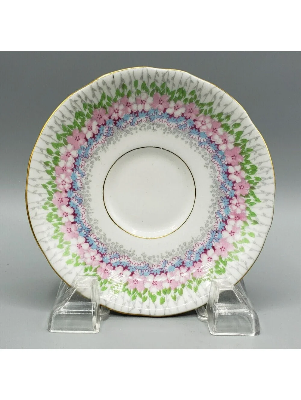 Royal Stafford Teacup & Saucer GLENDALE Petite Flowers England Bone China